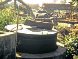 Floating drum biogas plant as used in Nepal